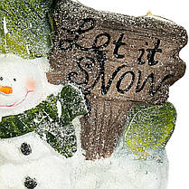 Статуетка "Сніговик з ялинкою" (49*39*15 см) світна, 006NQ, фото 2