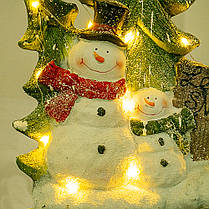 Статуетка "Сніговик з ялинкою" (49*39*15 см) світна, 006NQ, фото 3