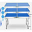 Зручний розкладний синій стіл для пікніка та 4 стільця (сині), фото 5