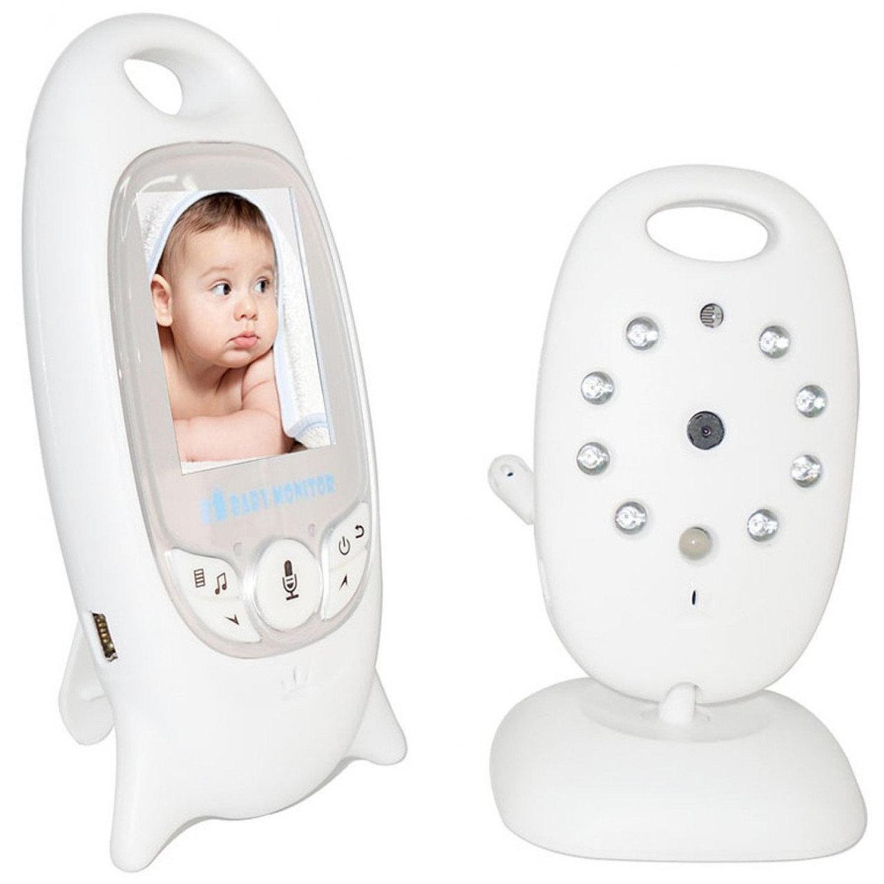 Відеоняня Baby Monitor VB - 601 на акумуляторах з двостороннім зв'язком, мелодіями і термометром, фото 1