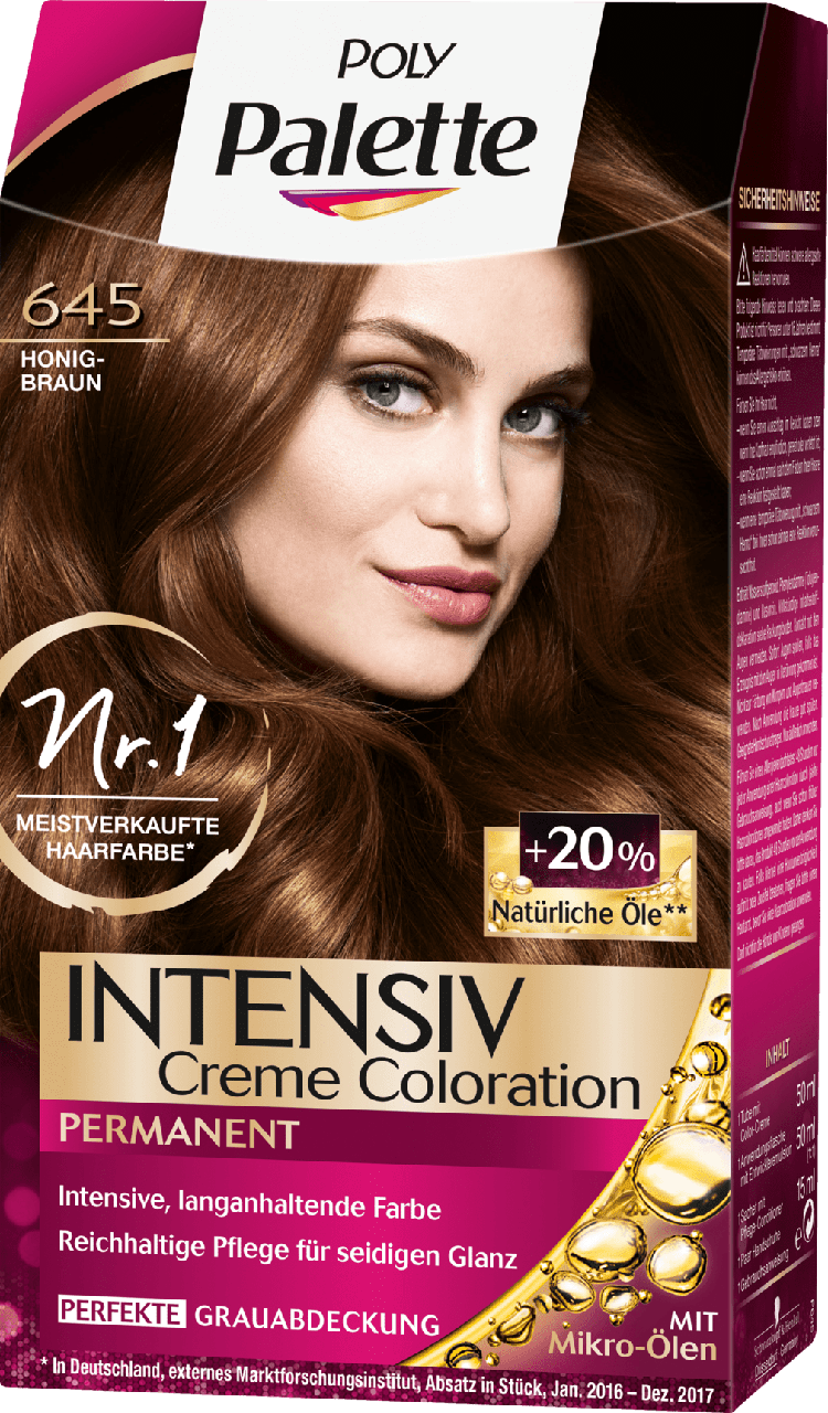 Крем-фарба для волосся Schwarzkopf Poly Palette, 645 Honigbraun