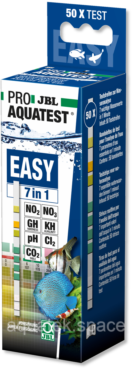 JBL ProAquaTest Easy 7in1 тест-смужки для швидкого аналізу акваріумної води 50 шт.