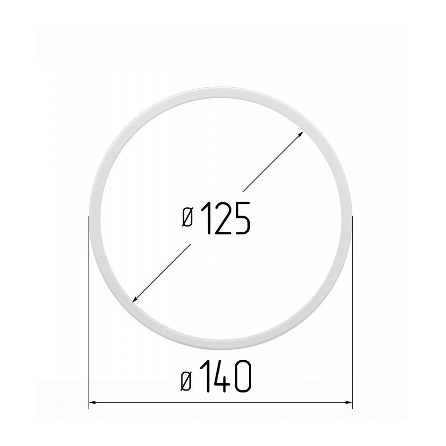 Протекторное термокольцо для натяжных потолков - диаметр 125 мм (наружный 140мм)