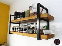 Навесная - Настенная Полка в стиле LOFT (Wall Shelf - 20)