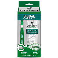 VET'S BEST Dental Care Kit Набір Для Догляду за Ротовою Порожниною (Гель Для Чищення Зубів + зубна щітка)