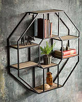 Навесная - Настенная Полка в стиле LOFT (Wall Shelf - 22)