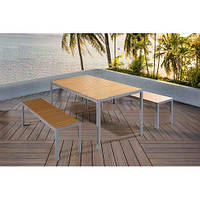 Набір Стіл + 2 лавки в стилі LOFT (Garden Table - 04)