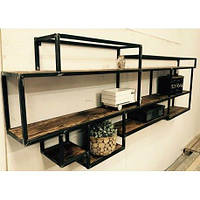 Навесная настенная полка в стиле LOFT (Wall Shelf - 32)