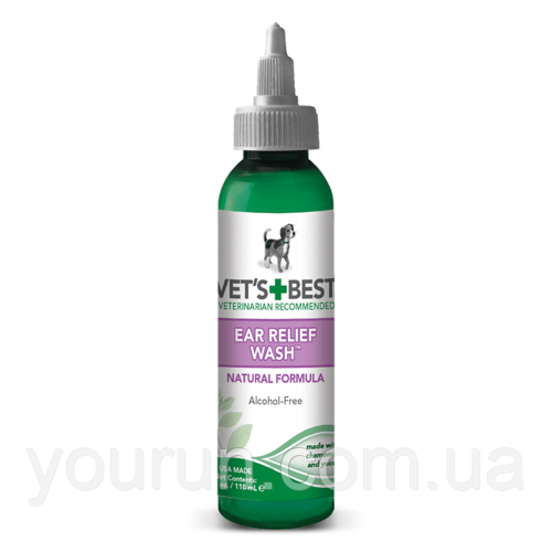 VET'S BEST Ear Relief Wash Рідкий очищувач для вух, 118 мл