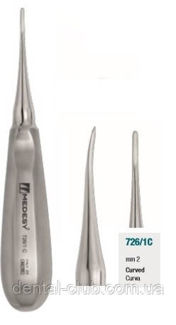 Елеватор хірургічний 2,0 мм вигнутий, Medesy 726 / 1С, фото 1