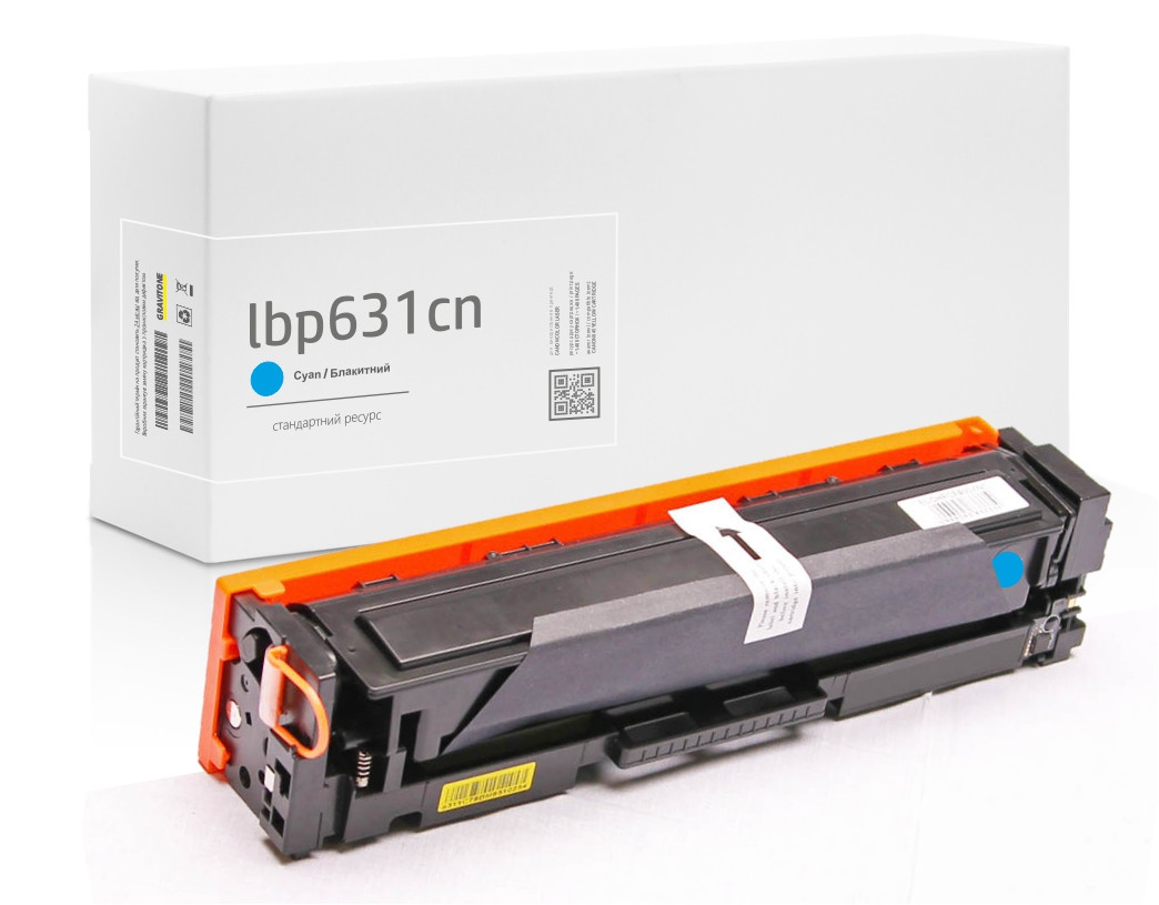 Картридж Canon i-Sensys MF631Cn (блакитний) сумісний, стандартний ресурс (1.400 стор.) аналог від Gravitone