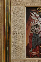 Дубовий кіот для храму з різьблений і позолоченою рамами., фото 5