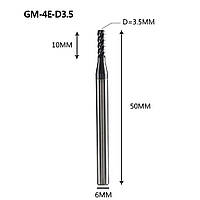 Фреза GM-4E D3.5 ZCC-CT концевая твердосплавная с покрытием AiTlN.