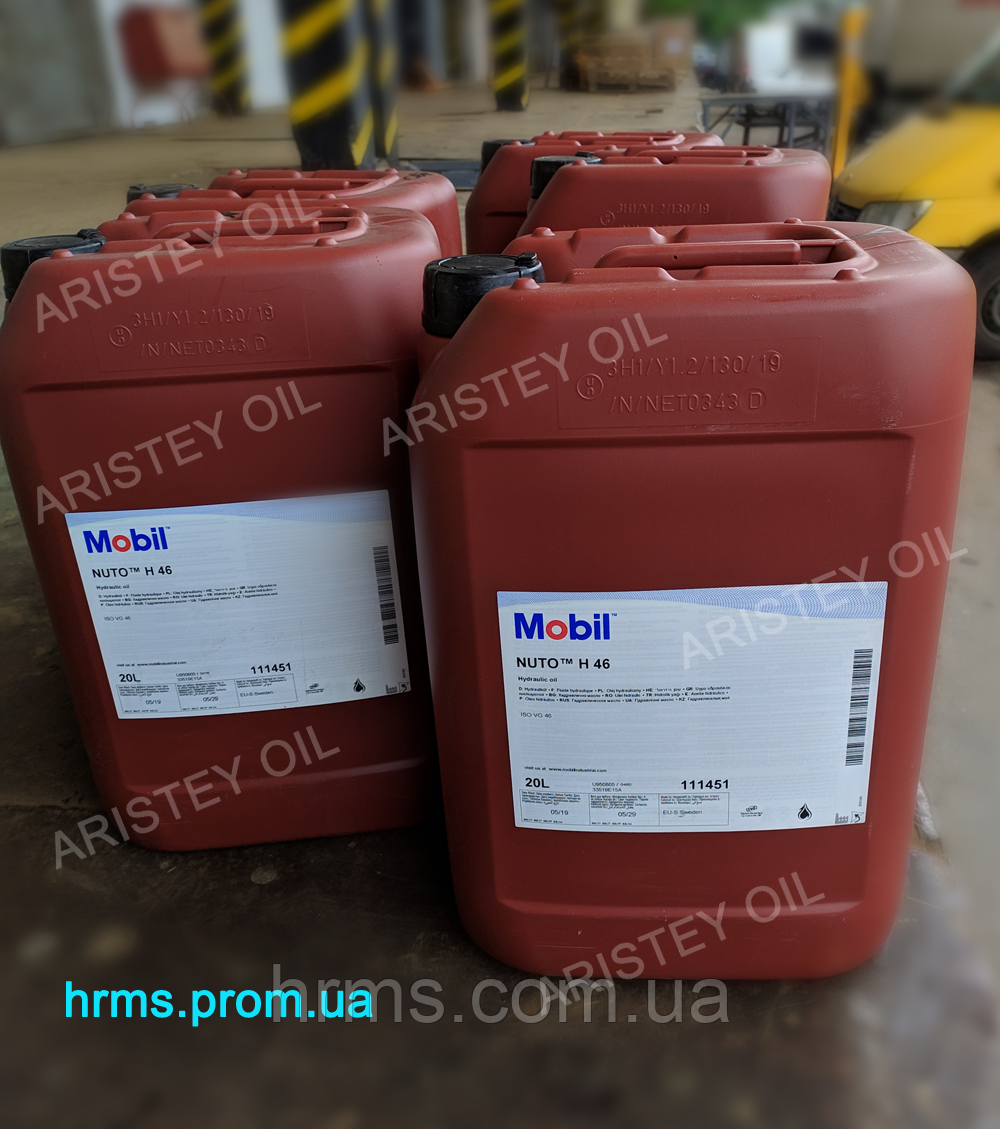Масло гидравлическое Mobil Nuto H 46 (ISO VG 46; HLP) канистра 20 л ...