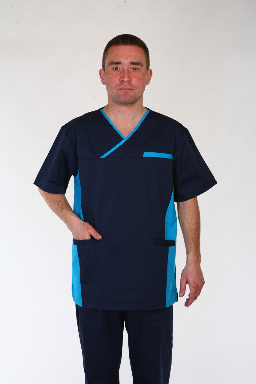 Медичний костюм 3253 (з кишенями 42-60р. чоловічий коттон) Хелслайф, фото 1