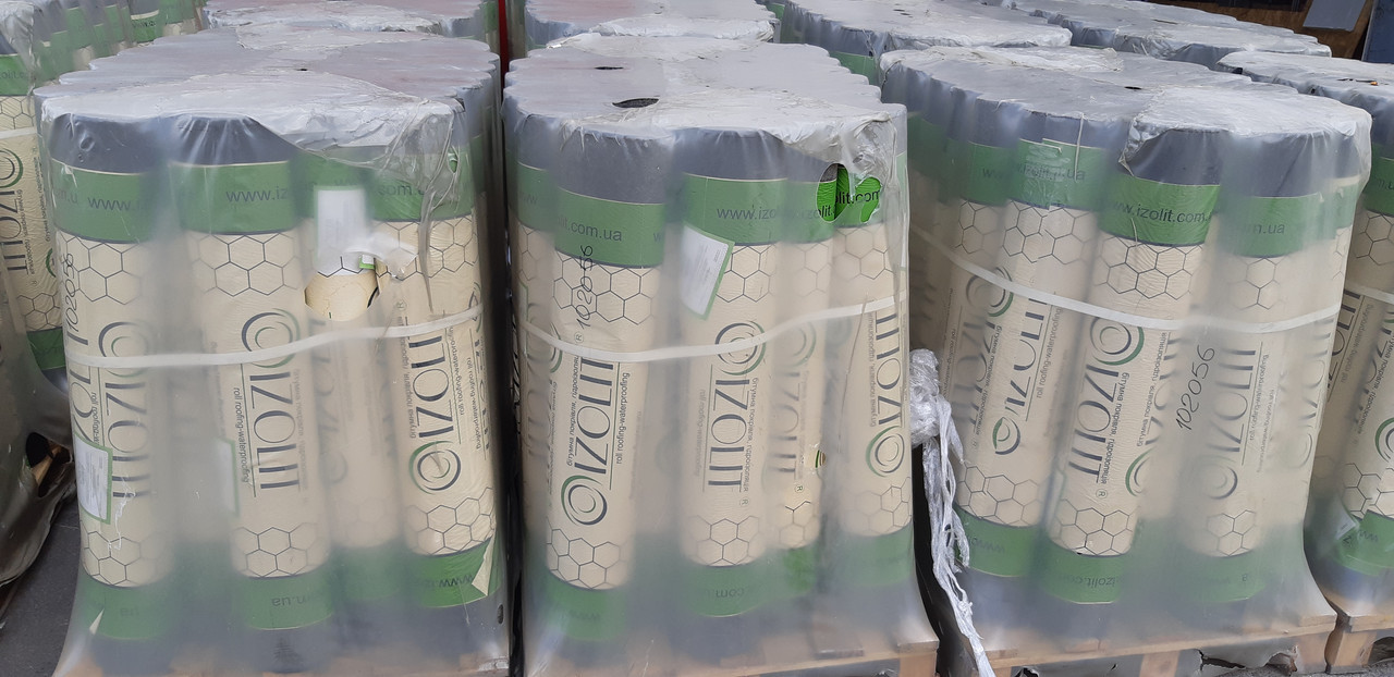 Руберойд на основі картону РКК  10м2 (верхній шар) (50шт/пал)