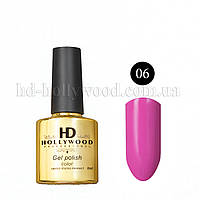 Гель лак 06 Ярко Розовый Плотный HD Hollywood 8 ml