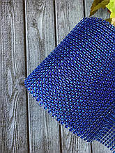 Шина (імітація страз) 12 см, 10 ярд синього кольору