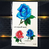Татуировка Роза 95 на 60 мм разноцветный