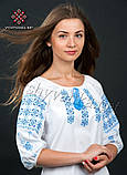 Вишиванка жіноча (блузка з синьою вишивкою), арт. 0039р.3/4-синя, фото 3