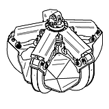 PZG240PH5 Грейфер, 5 пелюсток, 240 л, напівзакритий, фото 2