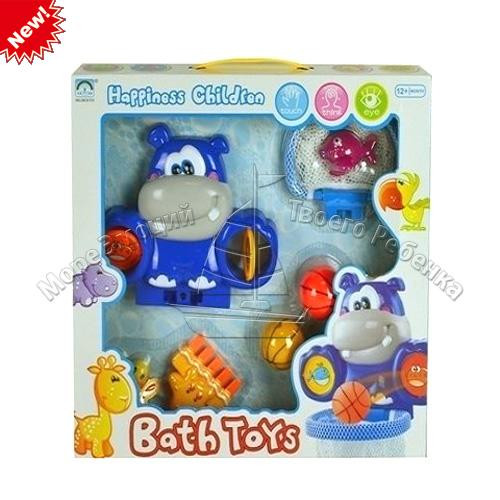 Іграшка для ванної «Водний баскетбол з бегемотом», фото 1