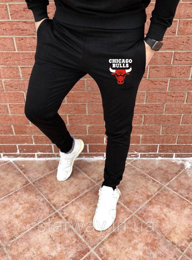 Спортивні чорні штани | chicago bulls logo