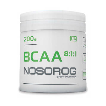 Аминокислота БЦАА Носорог / Nosorog Nutrition BCAA 8:1:1 200 г без вкуса