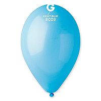Воздушные шары голубые, шарики латексные пастель 30 см Gemar Италия 5 шт