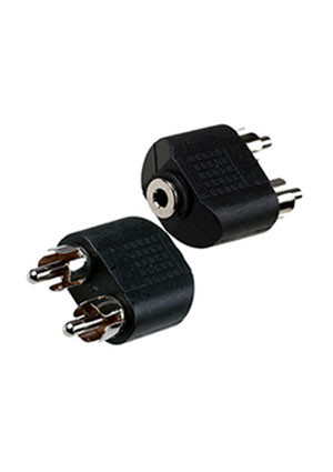 Перехідник 2 x RCA штекер — 3.5-мм гніздо стереопластик