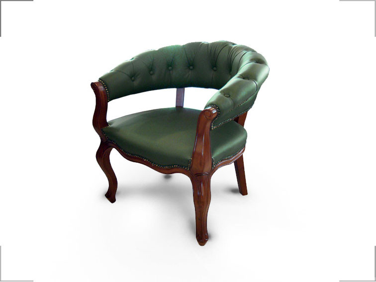 Крісло для конференцій Монк комбінована шкіра люкс Темно-Зелена (Діал ТМ)
