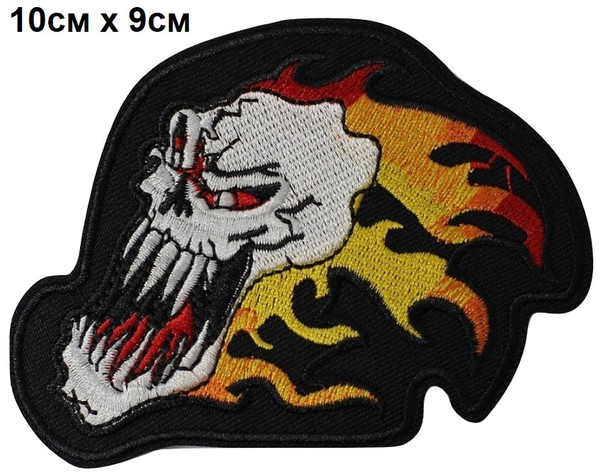 Термоаплікація Rock Skull 10см х 9см, фото 1