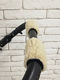 Рукавички-Муфта на колясці Ok Style Сніжинка Лен Графіт, фото 5