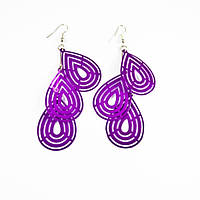 Сережки металеві емальовані "Капельки"