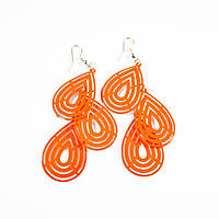 Сережки металеві емальовані "Капельки"