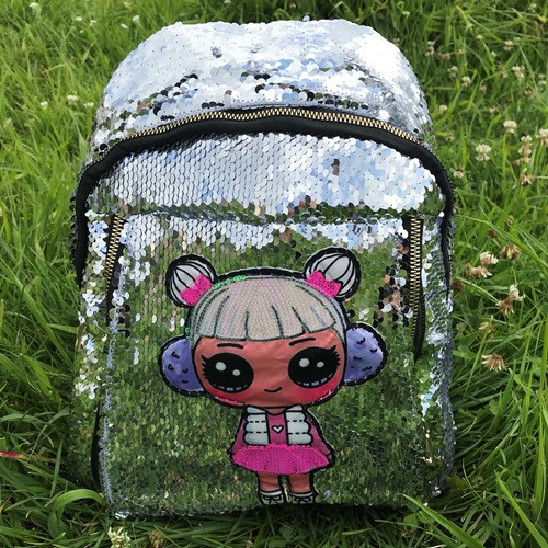 Дитячий Рюкзак для дівчаток Лол ЛОЛ з паєтками