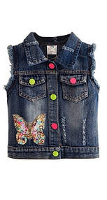 Джинсові жилетки