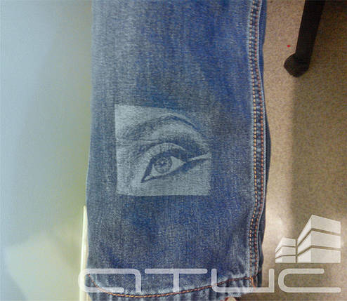 Лазерна гра на джинсах, фото 2