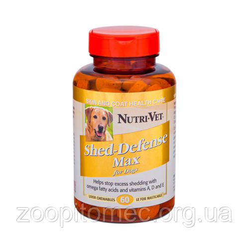 Nutri-Vet ЗАХИСТ ВОВНИ комплекс Омега 3 для вовни собак табл 60