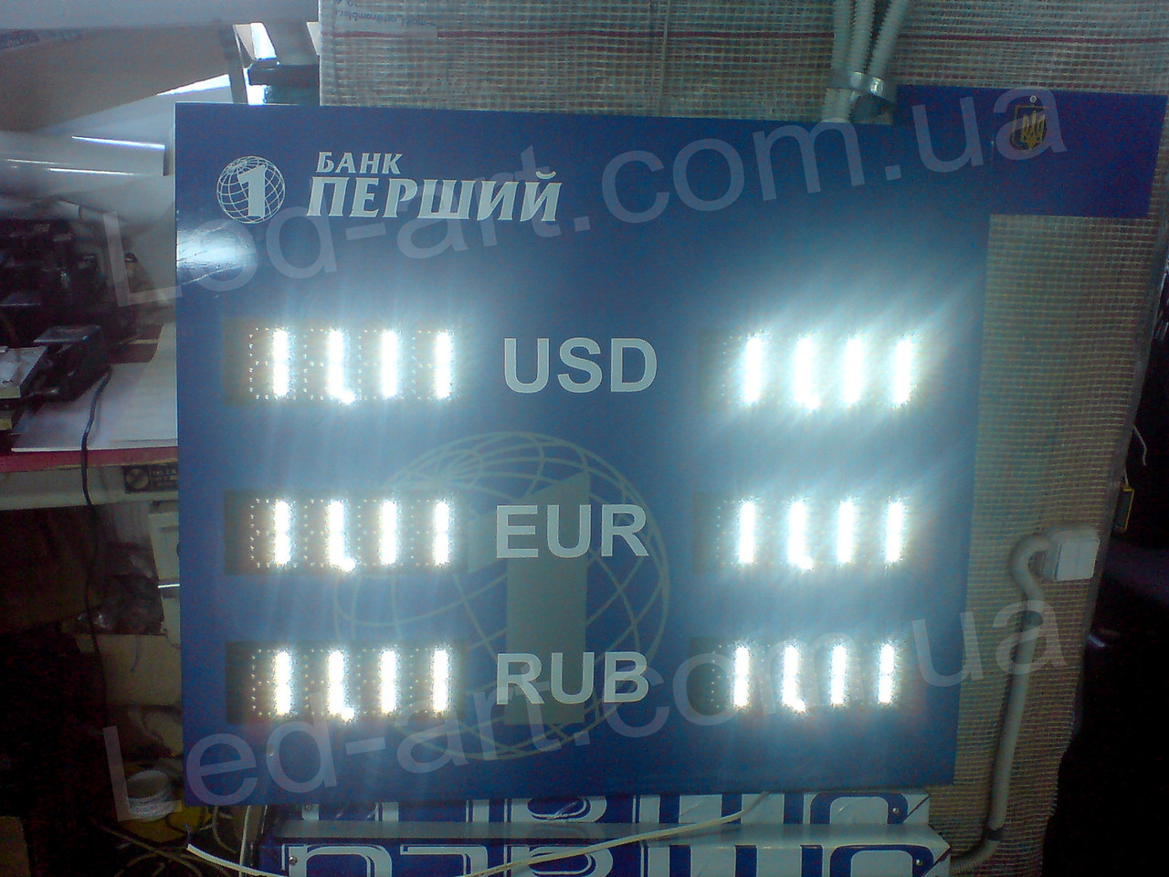 Светодиодное табло обмен валют одностороннее 2400х590 мм LED-ART-2400х590-1 - фото 7 - id-p107226077