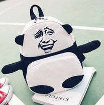 Оригінальний тканинний рюкзак Панда з мемом гримасою, фото 3