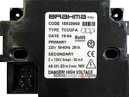Високовольтний трансформатор розпалювання Brahma TCD2FA 15930060 2x13kV 30mA 33% 29VA