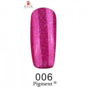 Гель-лак F.O.X Gel Polish Gold Pigment 006 темно-малиновий з блискітками 6 мл, фото 1