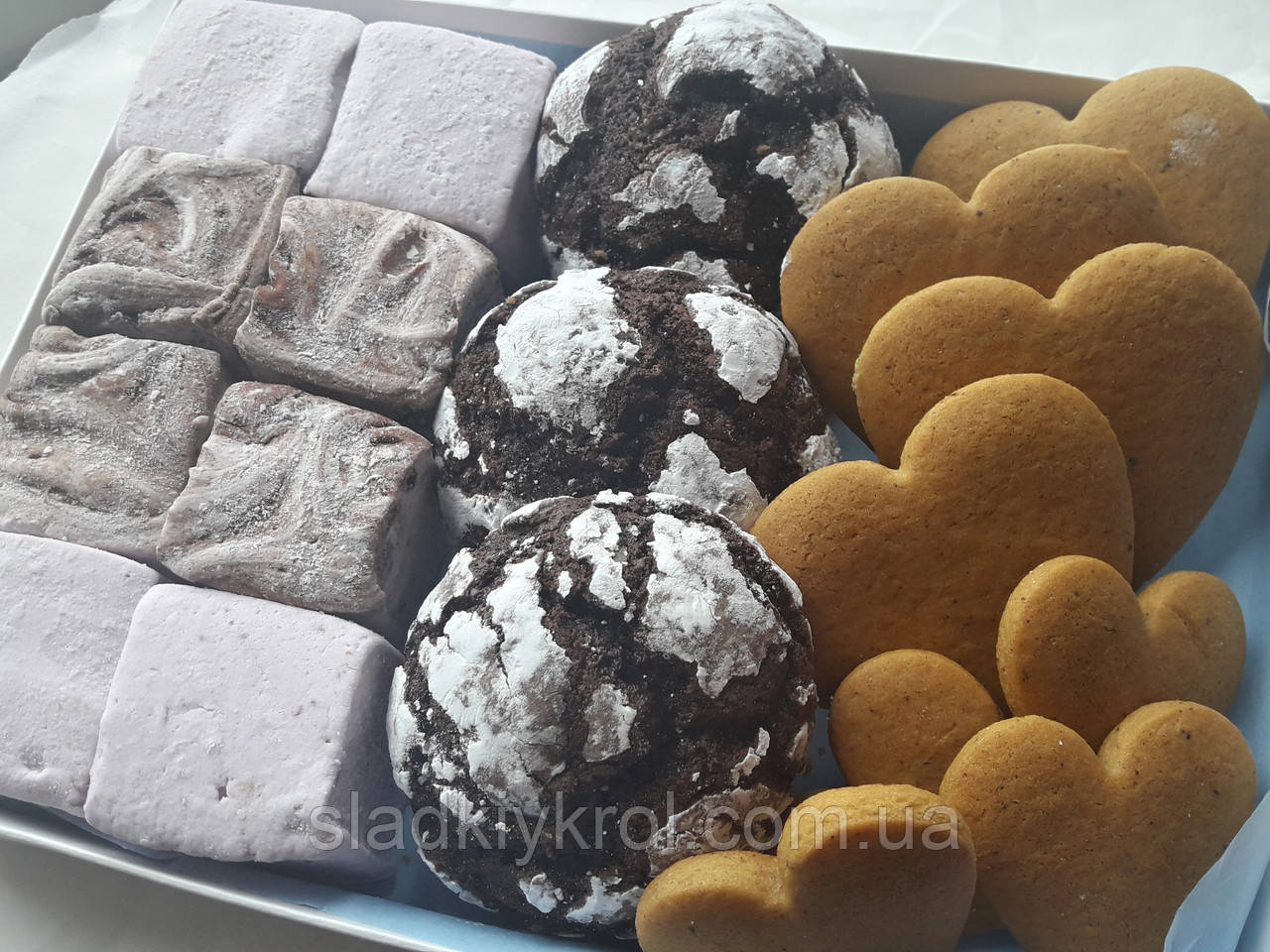 Набор сладостей медово имбирные пряники, маршмэллоу с шоколадом и смородиной, шоколадное печенье - фото 9 - id-p1011132188