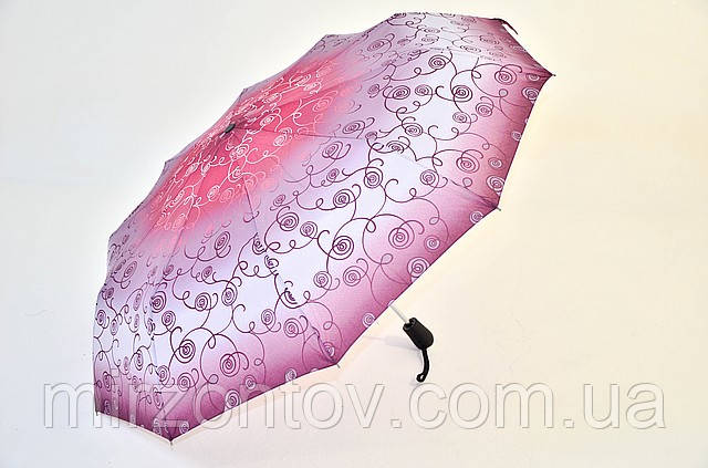 Жіноча парасолька Срібний дощ повний автомат бузковий закарлючки