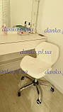 Крісло майстра манікюру на коліщатках Invar Office (Інвар) Екокожа сіре 21, фото 6