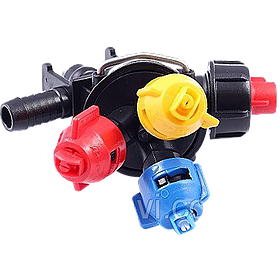 Форсунка потрійна Plast прохідна / кінцева