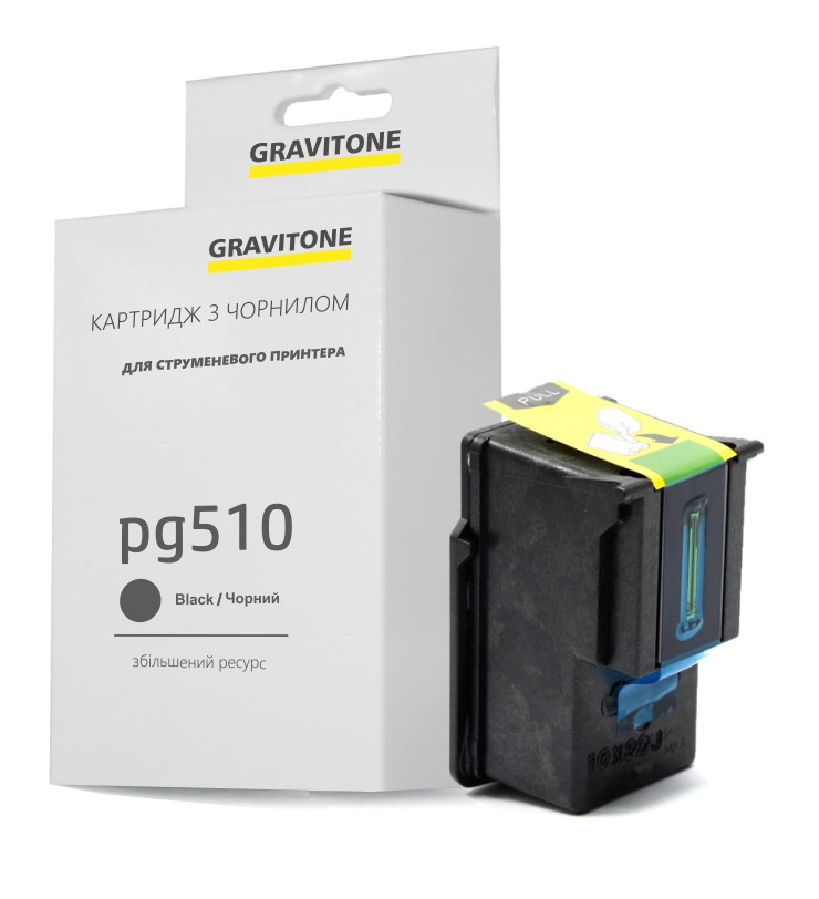 Картридж Canon PG-510 сумісний, чорний, стандартний ресурс (9 мл), аналог 2970B001 / 2970B007 від Gravitone