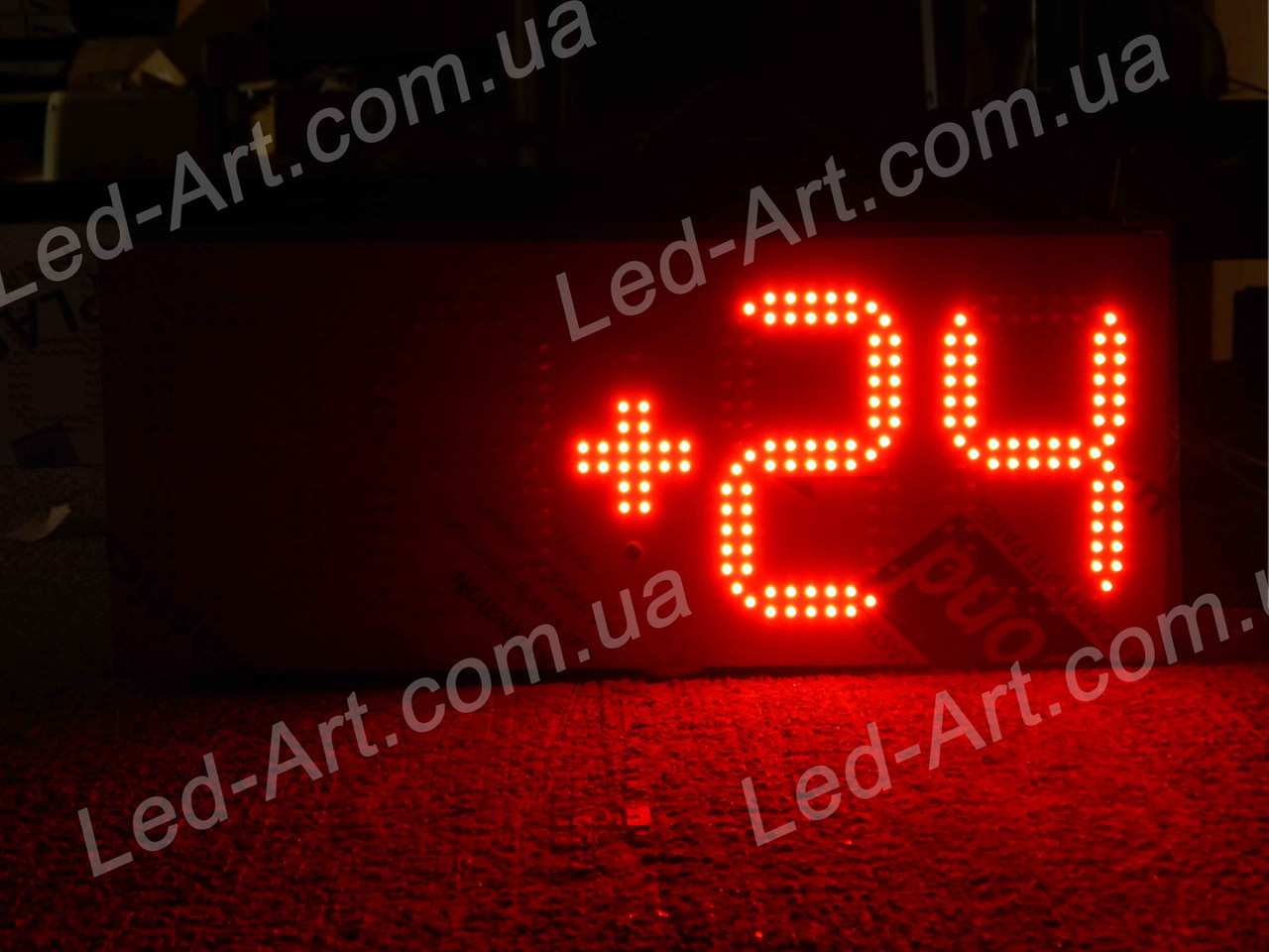 Светодиодные электронные цифровые часы-термометр LED-ART-Clock-595х240-360, часы-термометр led - фото 3 - id-p85552508