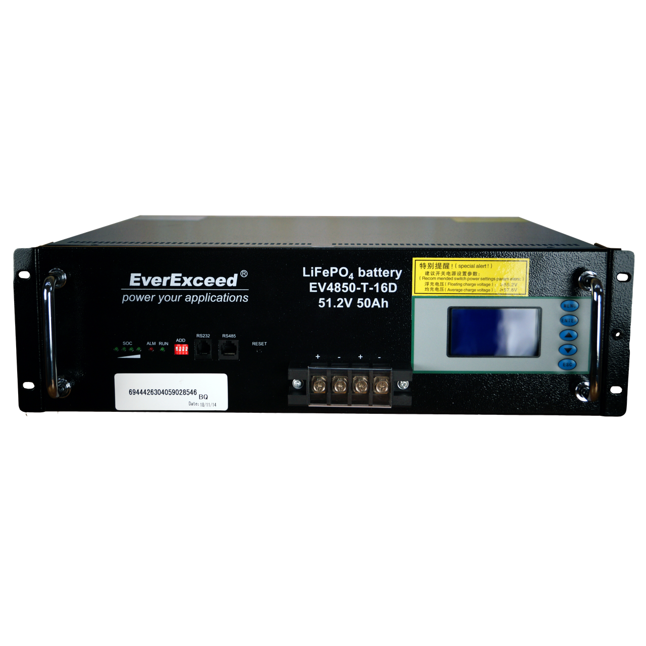 Літієвий акумулятор EVEREXCEED EV4850-T-16D (51,2 V/50Ah LCD)